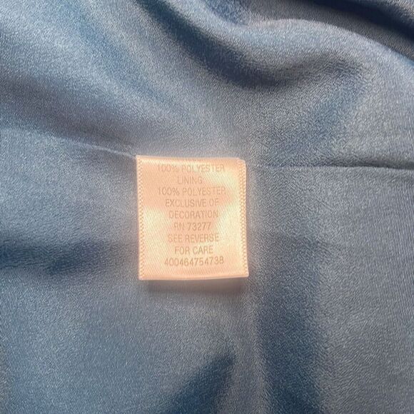 Princess Vera Wang Blue Pink Floral Tiered Ruched Sleeveless Dress Small Juniors - Picture 5 of 7